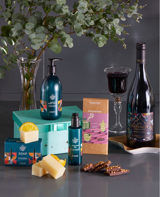 Wine & Wellness Retreat for Him Gift Basket Wine & Wellness Retreat for Him Gift Basket